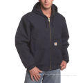 Winter Mens Jacket With Hood / Hood , Jersey Two Inside Pockets
